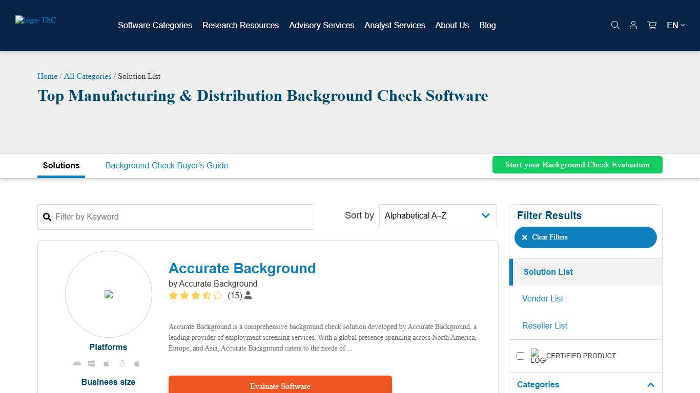 Best Manufacturing & Distribution Background Check Software [2026] | TEC